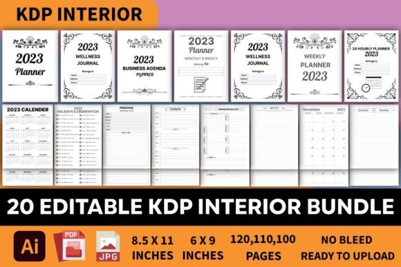 Download 2023 Planner Bundle KDP Interior - Kdp Collection