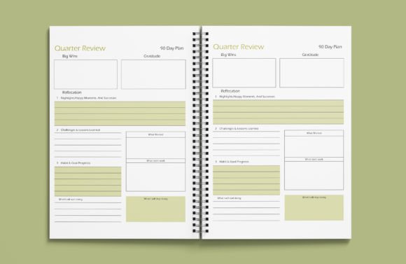 Download Daily Quarter Review Planer Kdp Interior - Kdp Collection