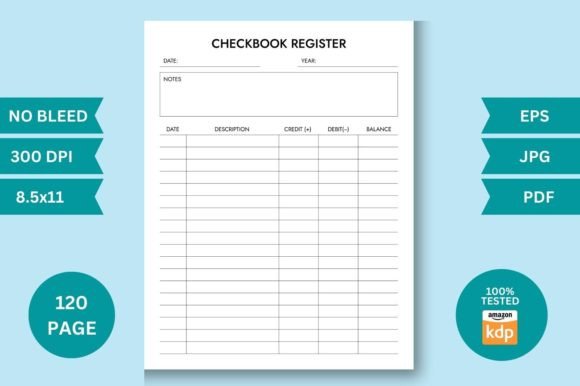 Download Checkbook Register Kdp Interior - Kdp Collection
