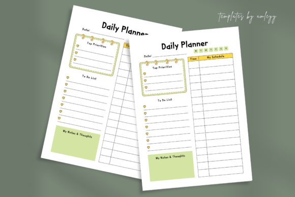 Download Cute Daily Planner Template Canva Kawaii - Premium Resources